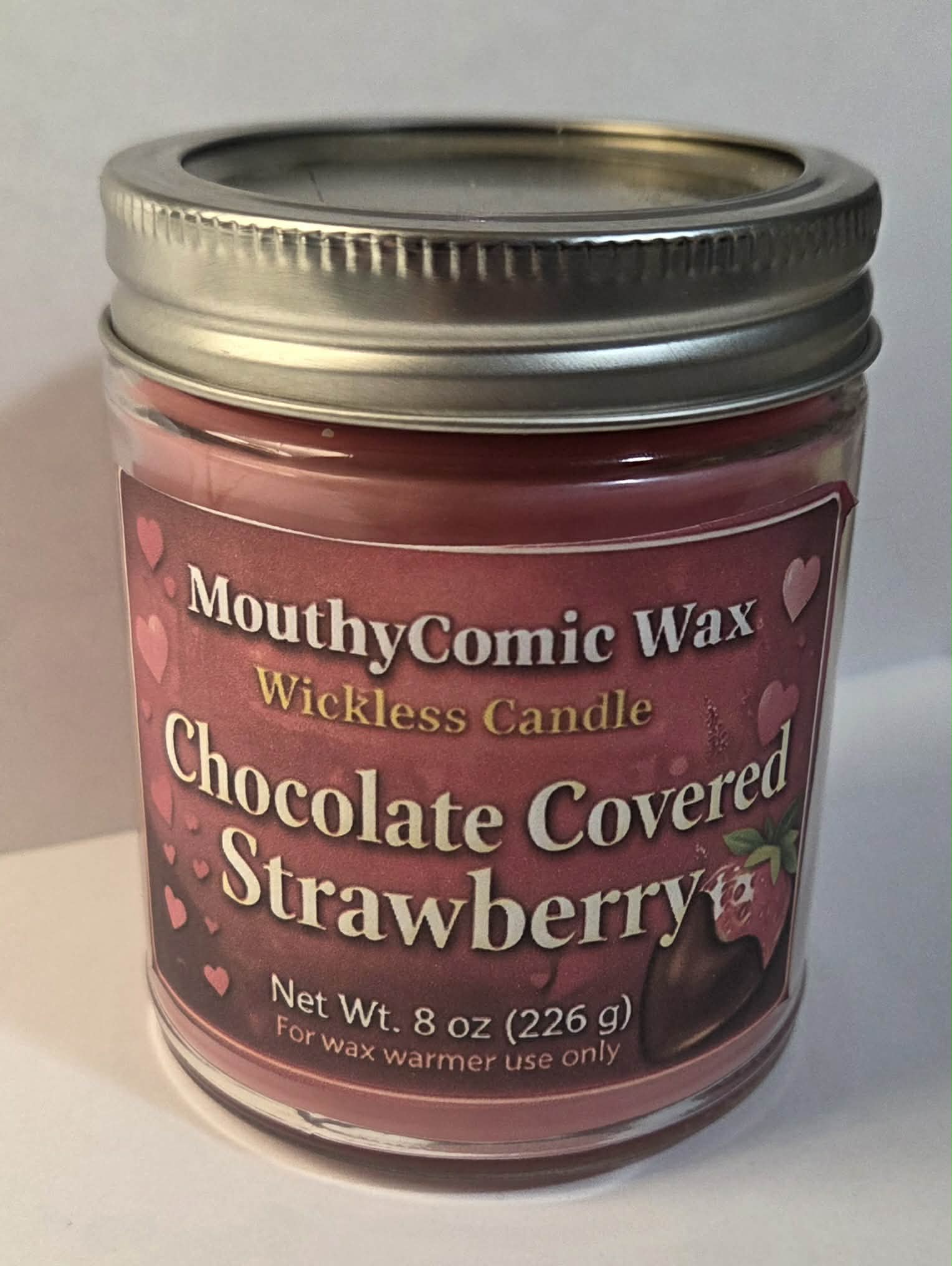 Chocolate Covered Strawberry Wickless Candle