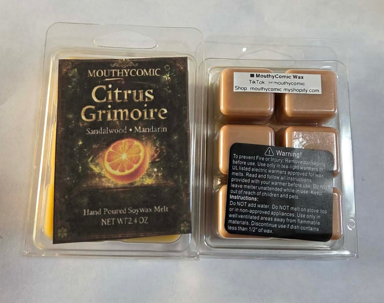 Citrus Grimoire Wax Melt Cube