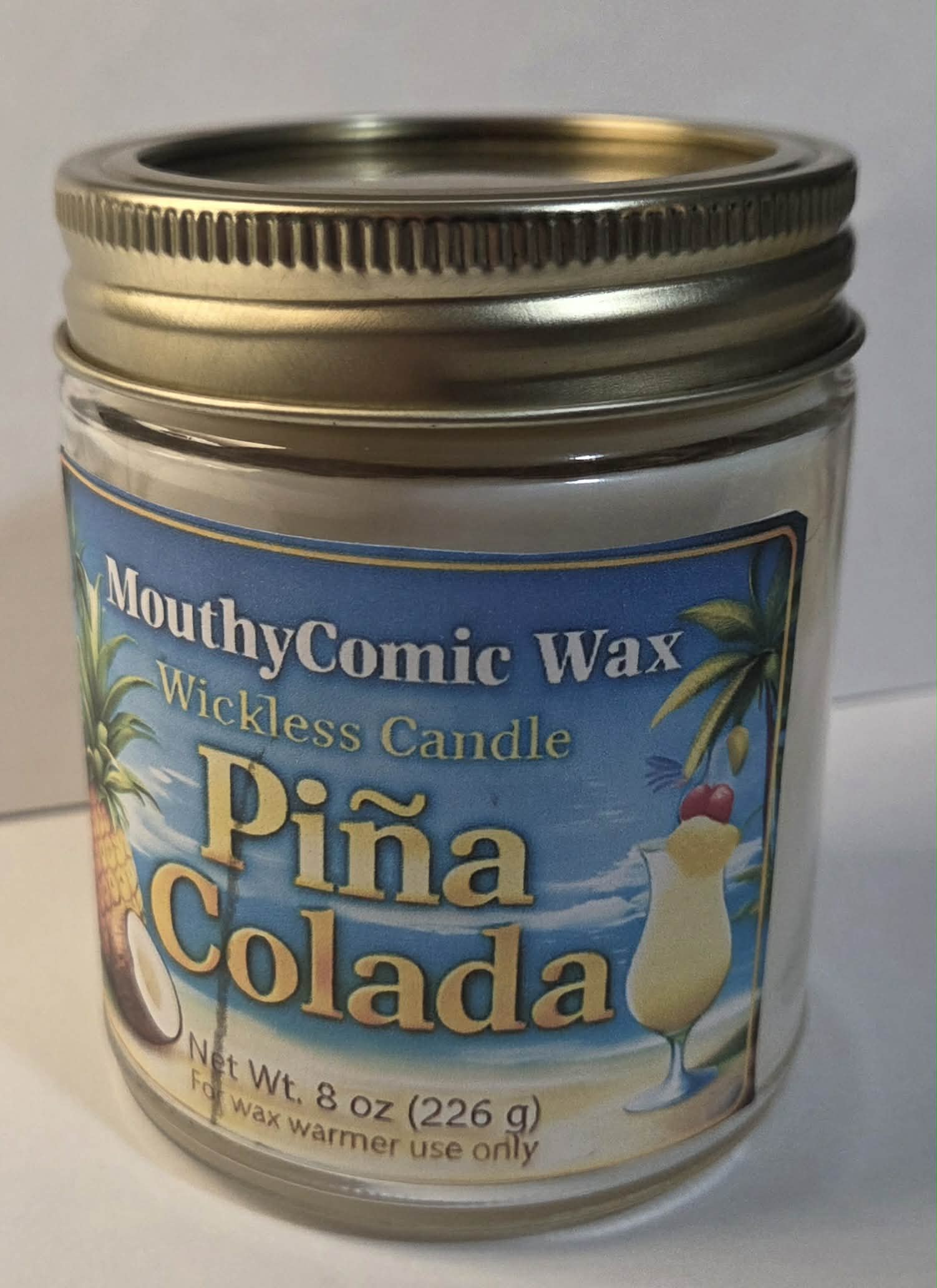Pina Colada Wickless Candle