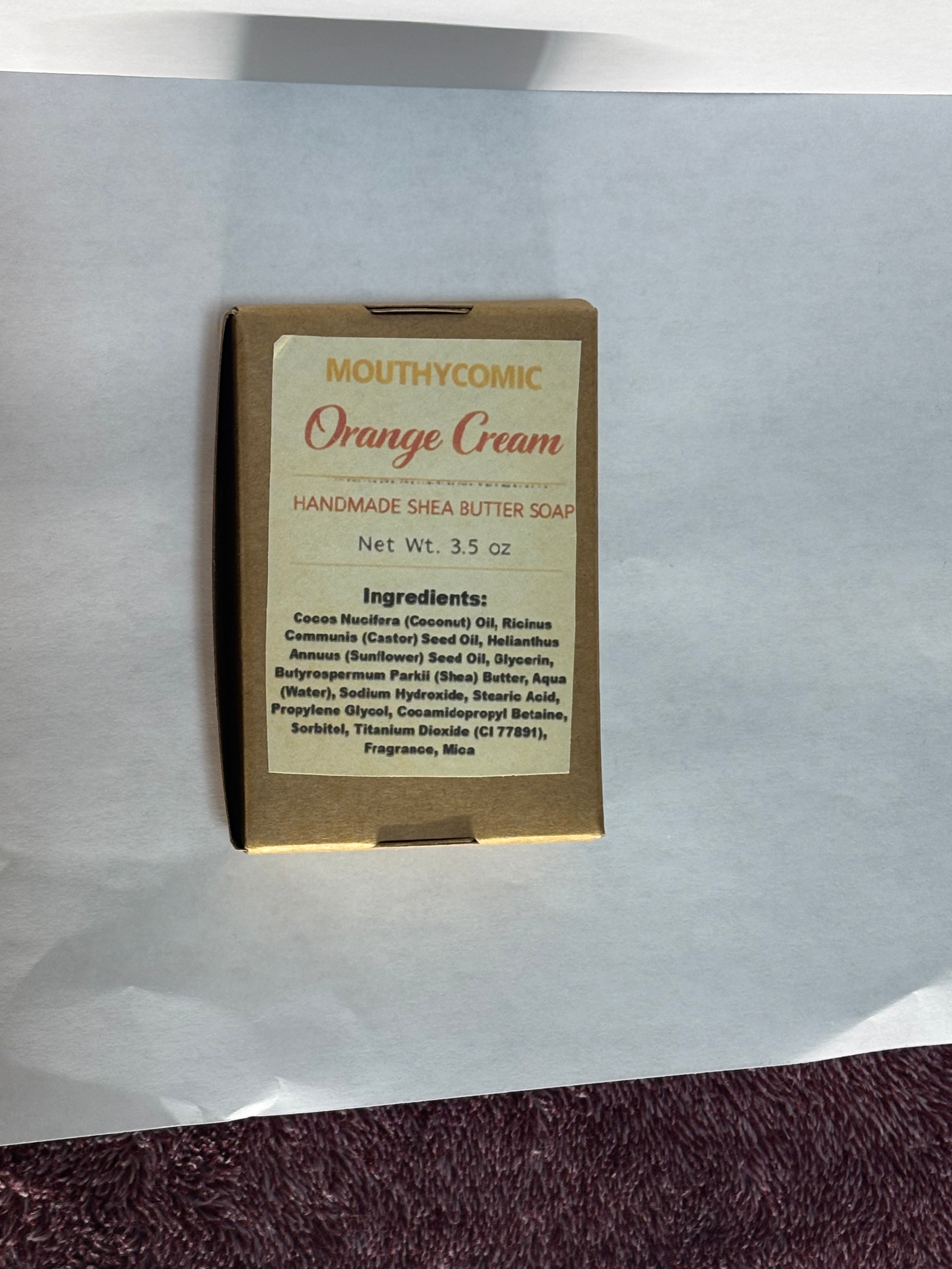 Orange Cream Shea Butter Soap Bar
