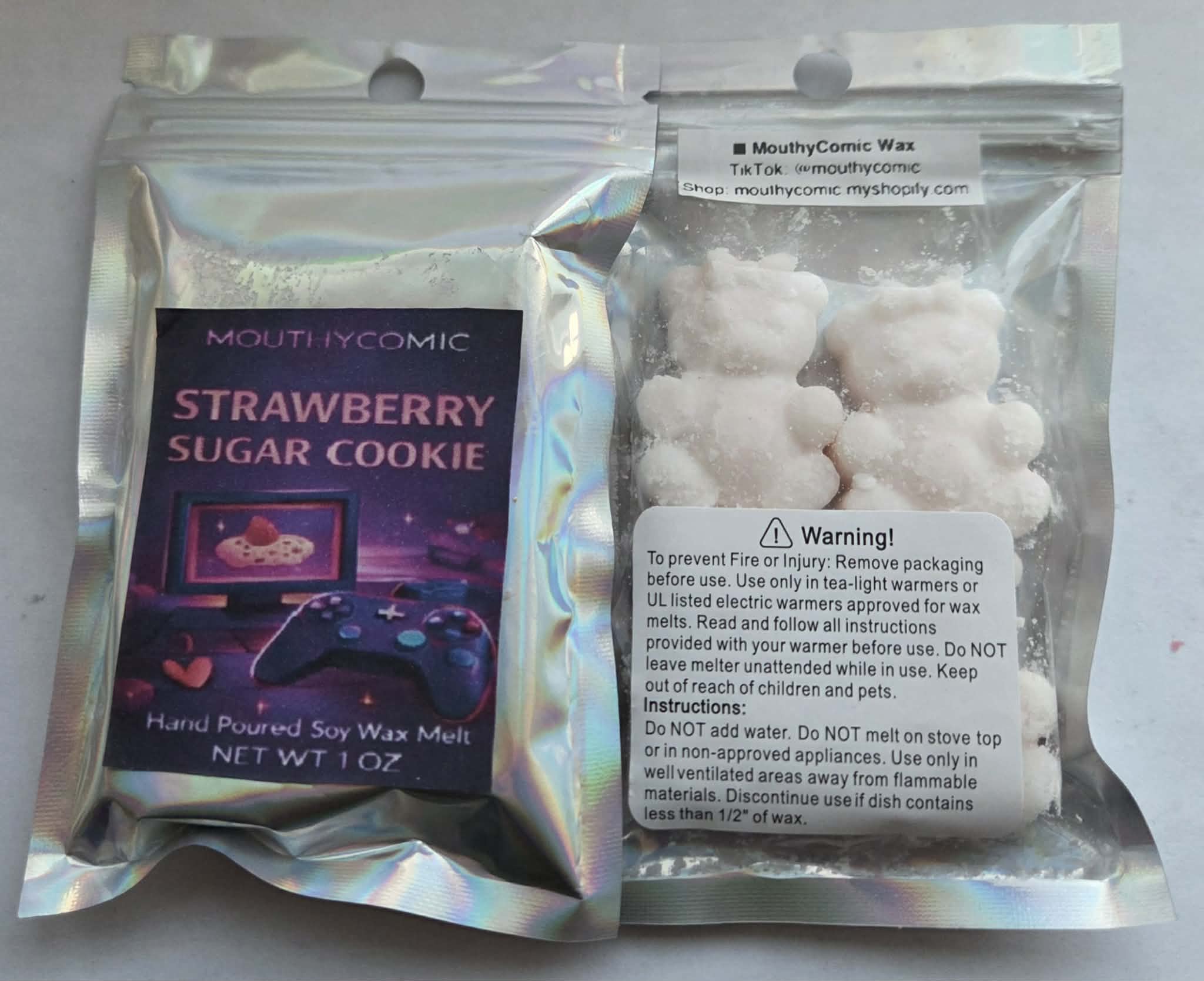 Strawberry Sugar Cookie Wax Melt Bears